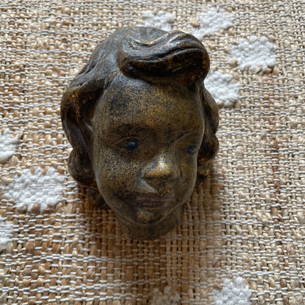 Antique Amphora Pottery Child Head Bust Wall Sculptures